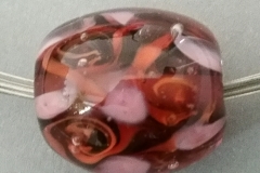 Glasperle brombeer-rose